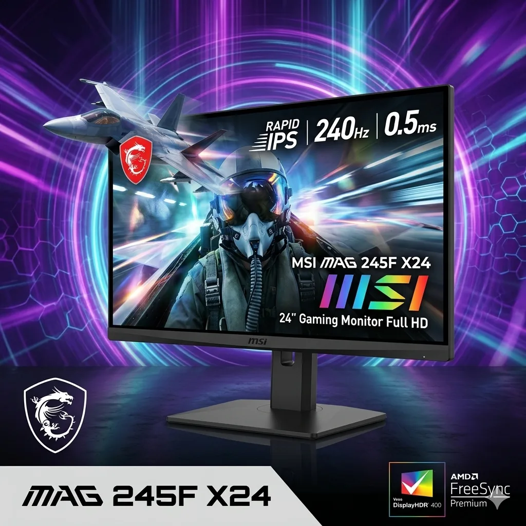 Monitor Gaming MSI MAG 245F X24 - 24pulg 240Hz