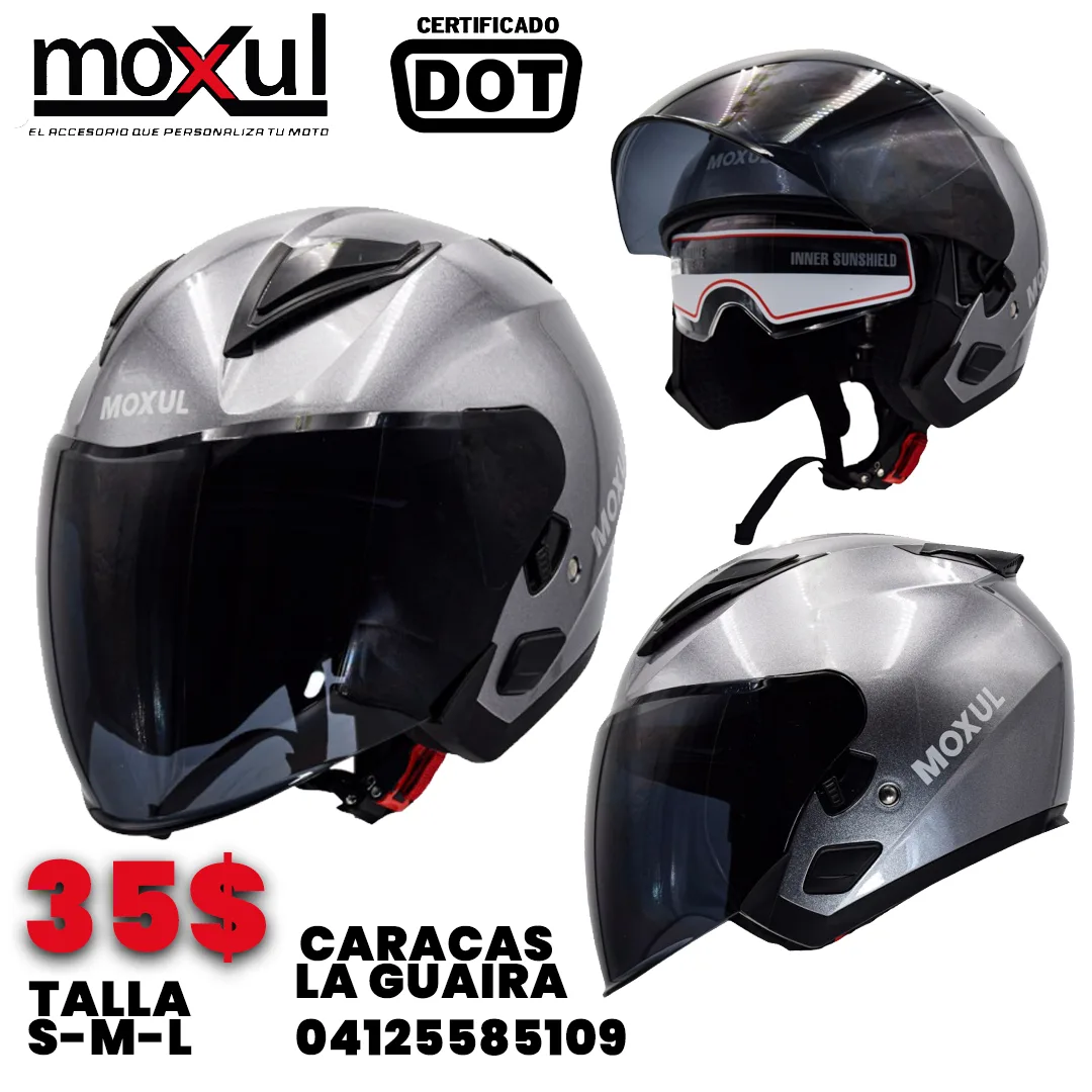 Casco Semi integral Gris visor negro