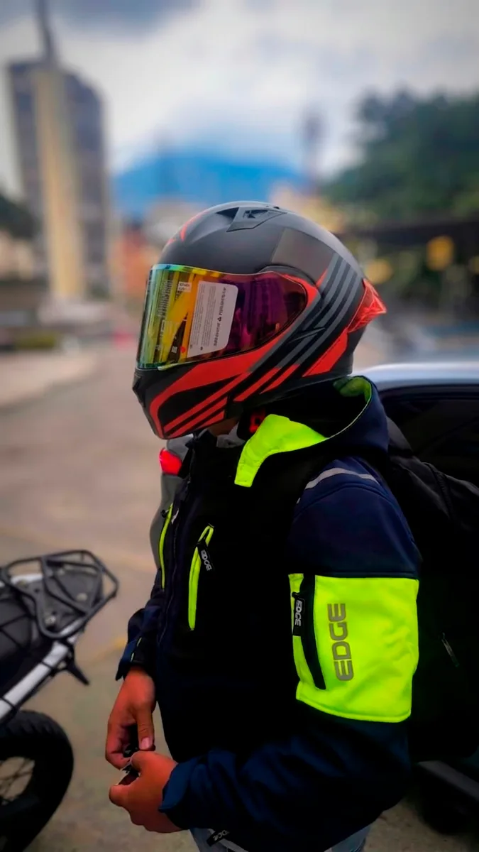 Casco abatible moxul doble visor rojo