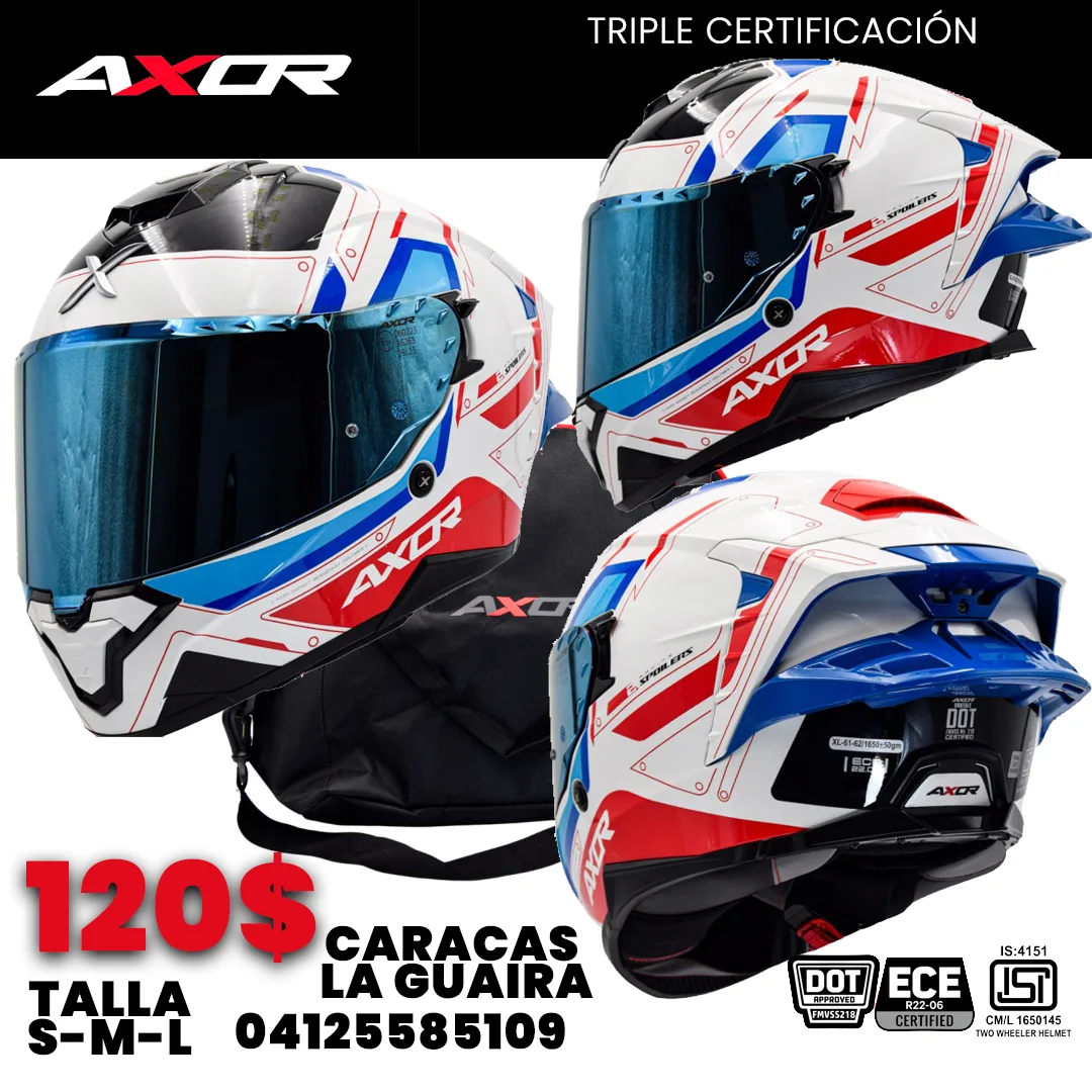 CASCO INTEGRAL MARCA AXOR BRUTALE BLANCO