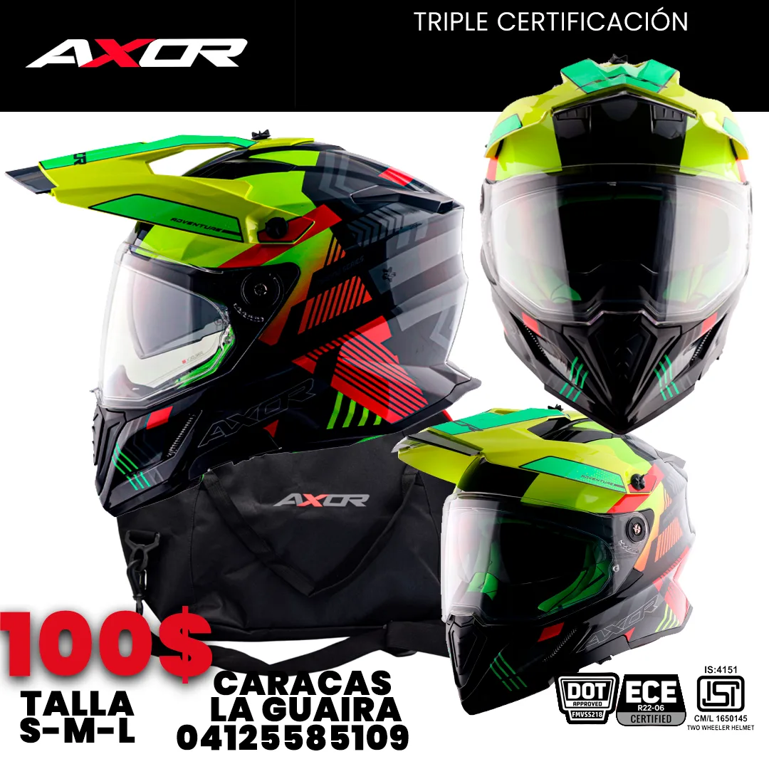 CASCO TIPO ADVENTURE MARCA AXOR CERTIFICADO