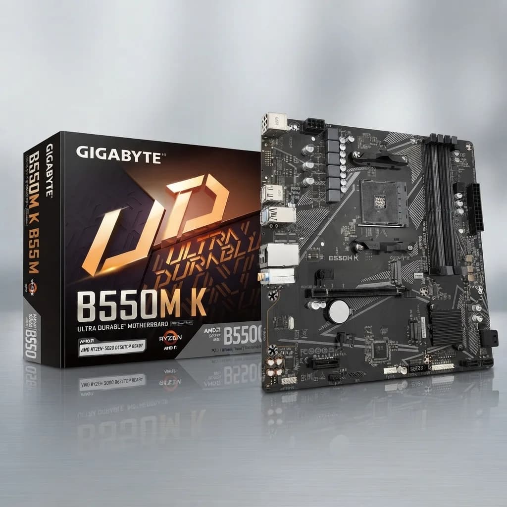 Tarjeta Madre Gigabyte B550M K AMD AM4 Micro-ATX Motherboard