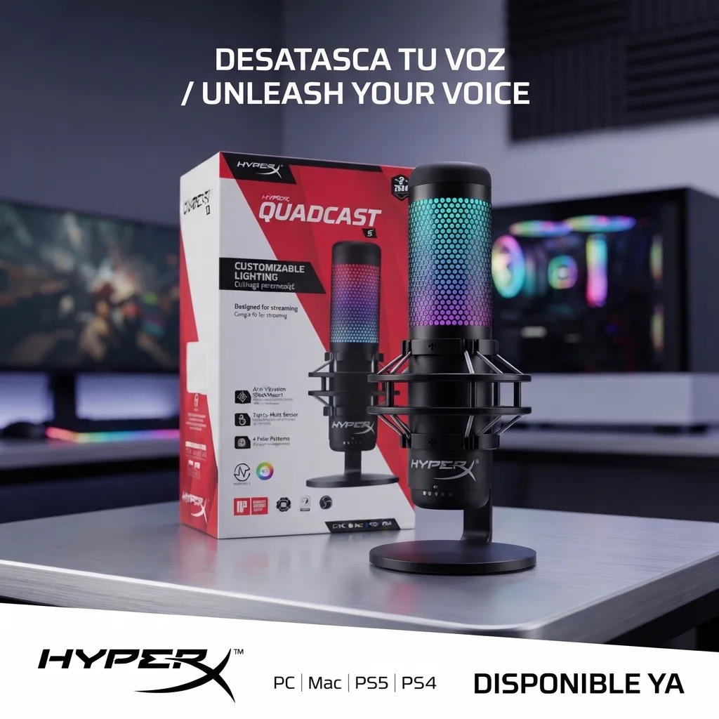 Microfono profesional HyperX Quadcast