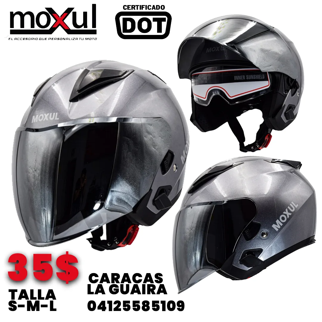 Casco Semi integral Gris visor espejo