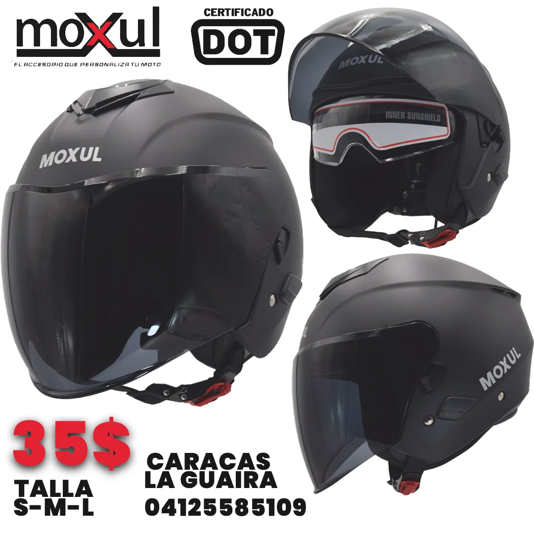 Casco Semi integral Negro Mate visor negro